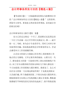 会计师事务所实习目的【精选4篇】