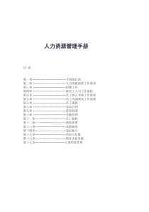 人力资源手册XXXX年2月