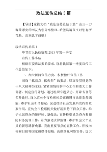 政法宣传总结3篇