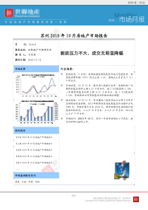 世联：苏州XXXX年10月房地产市场月报