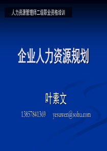 国家二级人力资源培训材料