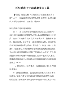 区纪委班子述职述廉报告3篇