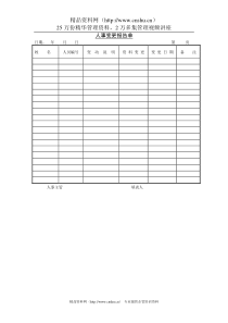第二节 人事变更报告单