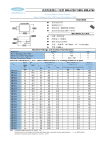 表面贴装稳压二极管SML4728THRUSML4764