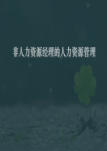 非人力资源经理（PPT95页)