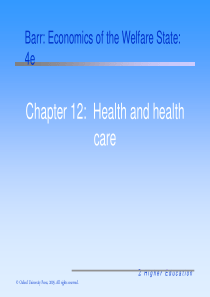 ch12Healthandhealthcare(福利经济学-牛津大学Barr)