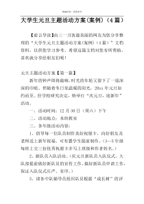 大学生元旦主题活动方案(案例)（4篇）