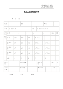 【薪酬福利】员工工资职级设计表