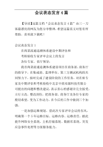 会议表态发言4篇