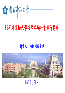 95年度奖励大学教学卓越计画执行情形