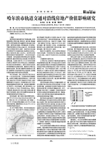 哈尔滨市轨道交通对沿线房地产价值影响研究