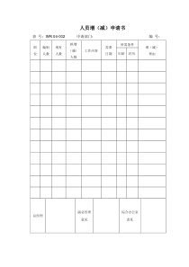 04-002人员增（减）申请书