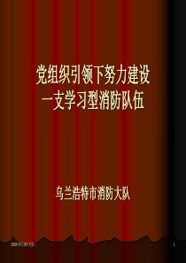 党组织引领下努力建设一支学习型消防队伍