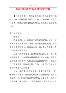 [500字]我的新老师作文2篇