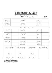 吉林省社会福利企业资格动态审查表