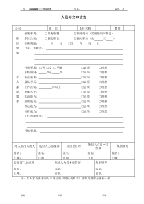 1表单：人员补充申请表HF301