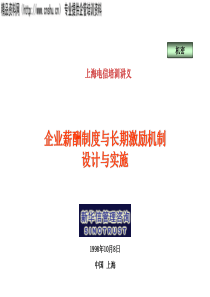 XX电信企业薪酬制度与长期激励