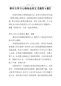 青年大学习心得体会范文【通用4篇】