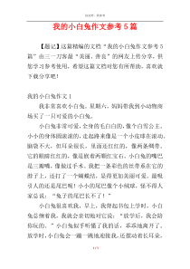 我的小白兔作文参考5篇