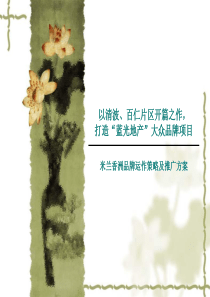 成都-蓝光地产-米兰香洲地产项目品牌运作策略及推广方案-43PPT