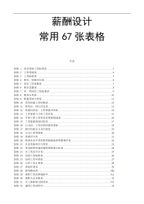 【经典必备】薪酬设计常用67张表格