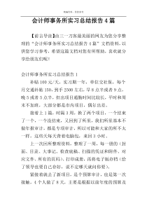 会计师事务所实习总结报告4篇