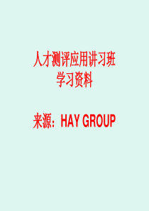 HAYGROUP人才测评应用