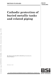 BS EN 13636-2004 Cathodic protection of buried met