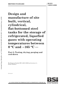 BS EN 14620-5-2006 Part 5 Testing, drying, purging