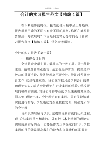 会计的实习报告范文【精编4篇】