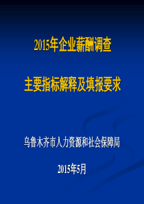 企业薪酬试调查主要指标解释及填报要求