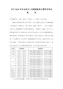 XXXX年专业技术人员继续教育公需科目考试通知