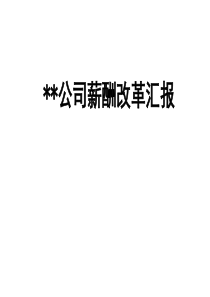 公司薪酬改革汇报(ppt 32)