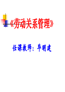 《劳动关系管理》课件ppt-PowerPointPre