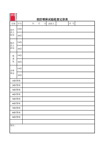 消防喷淋检查记录表