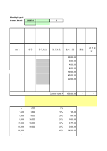 工资、个人所得税计算----模版XXXX9