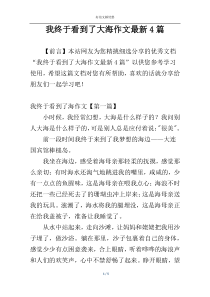 我终于看到了大海作文最新4篇