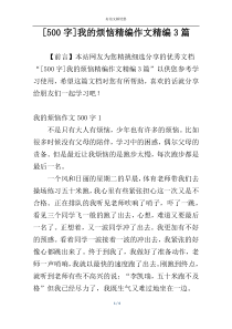 [500字]我的烦恼精编作文精编3篇