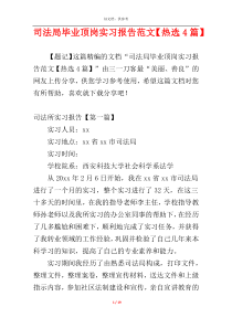 司法局毕业顶岗实习报告范文【热选4篇】