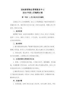 人员编制优化方案