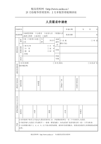 人员需求申请表(1)