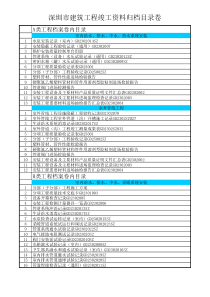 深圳建筑工程竣工资料档案卷