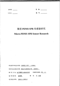 微型PDMSSPR传感器研究