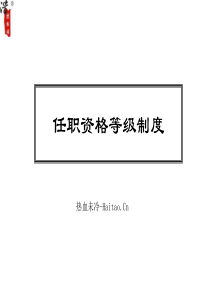 任职资格等级制度（PPT36页)