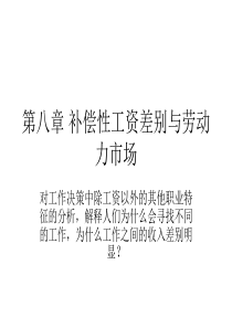 第八章补偿性工资差别与劳动力2