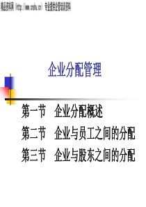 企业分配管理（PPT41页）-企业与员工之间的分配