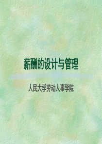 薪酬的设计与管理（PPT117页）