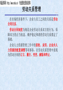 劳动关系管理课件