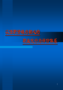 北大纵横--以任职资格为核心的职业化行为评价体