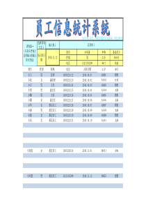 员工信息统计系统【员工信息自动统计系统】